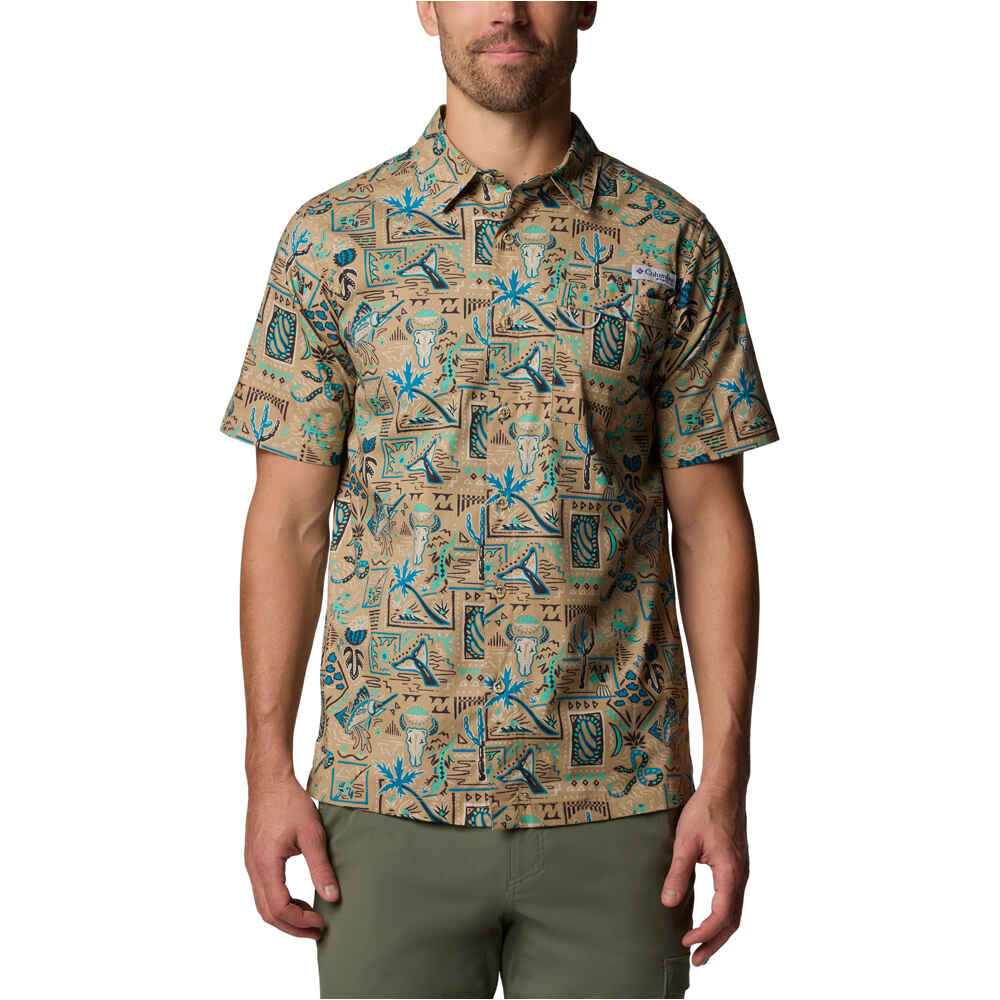 Columbia camisa manga corta hombre Wild Cast Camp Shirt vista frontal