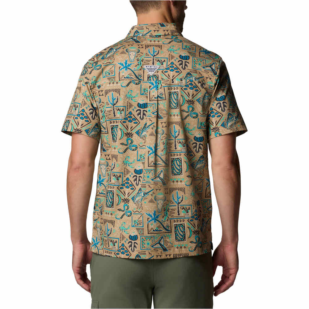 Columbia camisa manga corta hombre Wild Cast Camp Shirt vista trasera