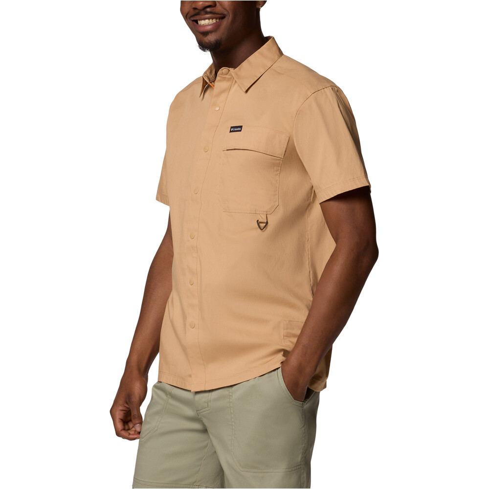 Columbia camisa montaña manga corta hombre Landroamer Twill SS Shirt vista detalle