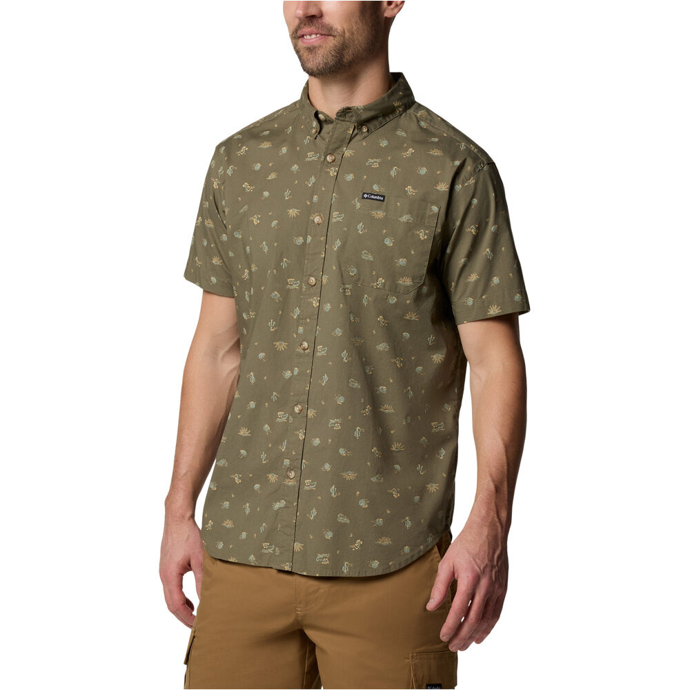 Columbia camisa montaña manga corta hombre Rapid Rivers Printed Short Sleeve Shirt vista detalle