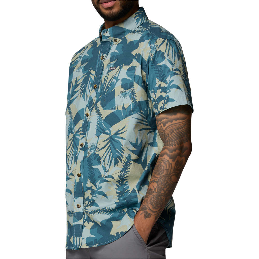 Columbia camisa montaña manga corta hombre Rapid Rivers Printed Short Sleeve Shirt vista detalle