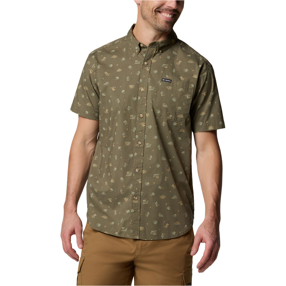 Columbia camisa montaña manga corta hombre Rapid Rivers Printed Short Sleeve Shirt vista frontal