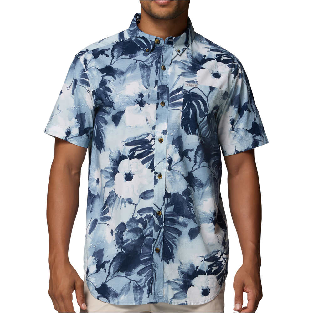 Columbia camisa montaña manga corta hombre Rapid Rivers Printed Short Sleeve Shirt vista frontal