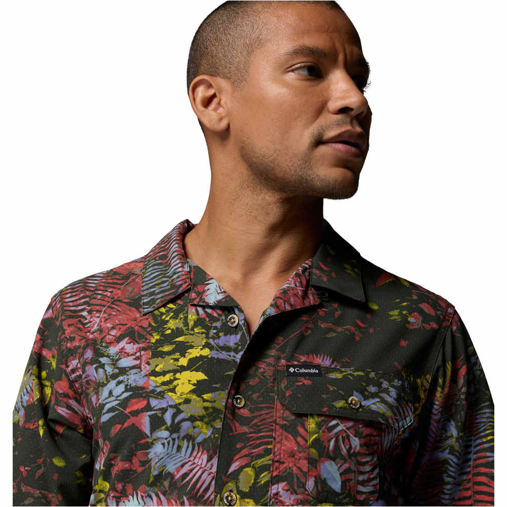 Columbia camisa montaña manga corta hombre Tech Trail Utility Printed Woven SS 03