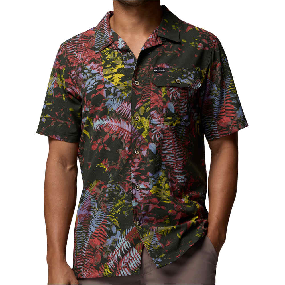 Columbia camisa montaña manga corta hombre Tech Trail Utility Printed Woven SS vista frontal