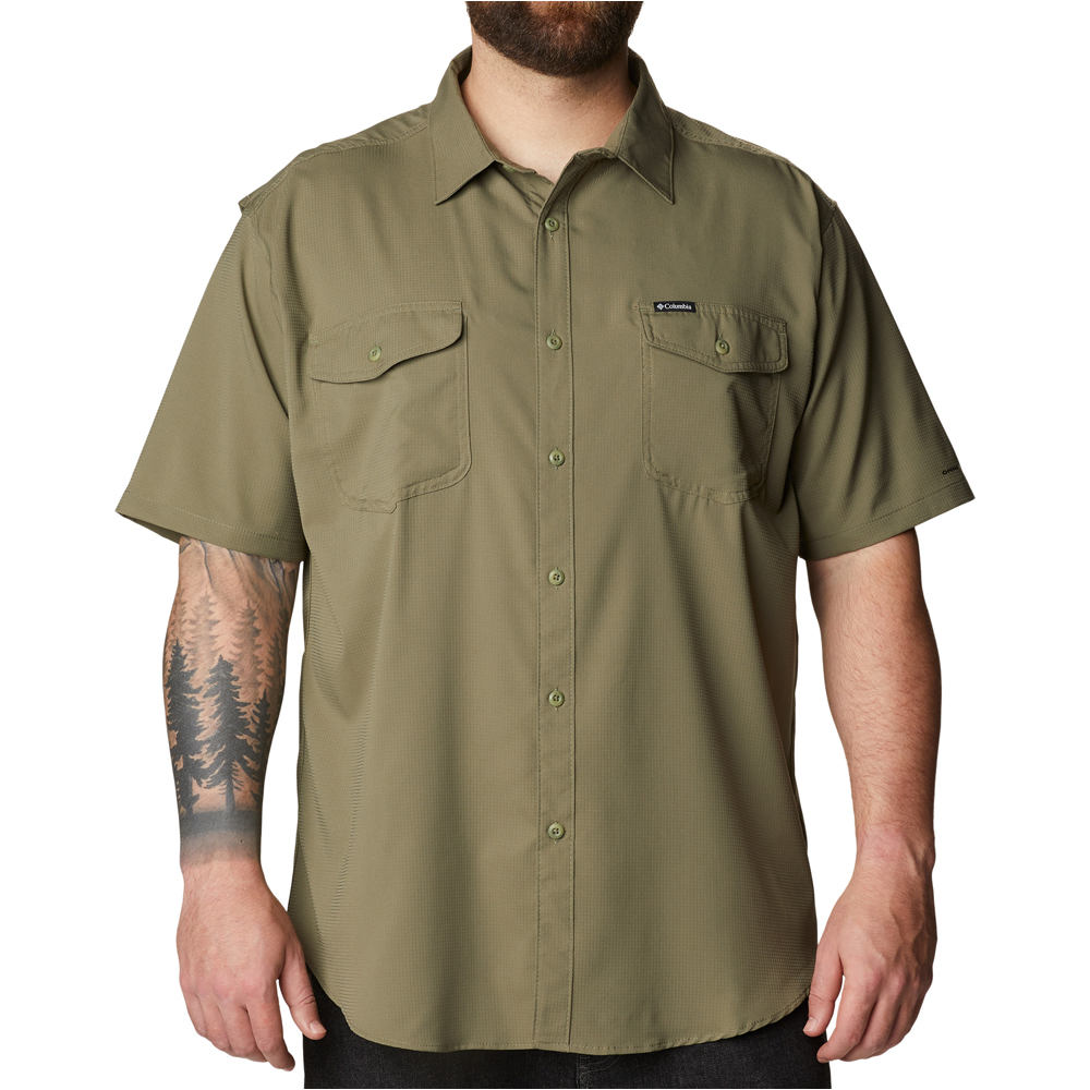 Columbia camisa montaña manga corta hombre Utilizer II Solid Short Sleeve Shirt vista frontal