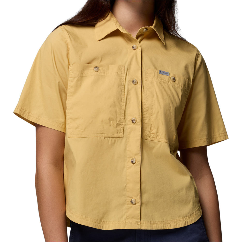 Columbia camisa montaña manga corta mujer Brea Falls Woven SS vista frontal