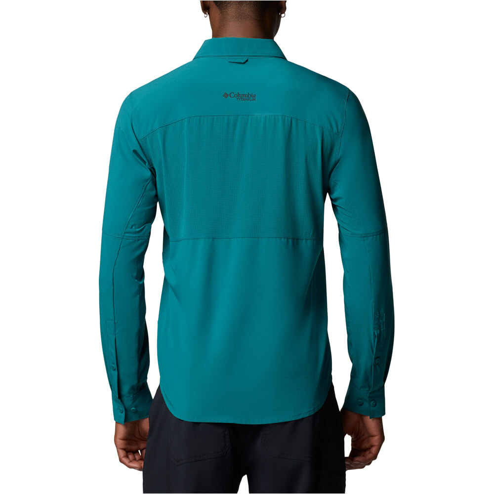 Columbia camisa montaña manga larga hombre Cirque River Vented Woven LS vista trasera