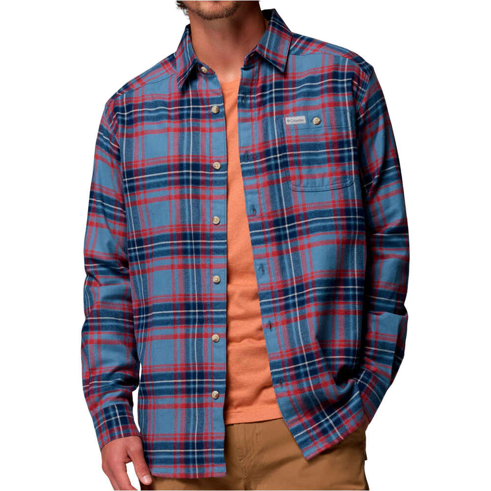 Columbia camisa montaña manga larga hombre Cornell Woods Flannel Long Sleeve Shirt vista detalle