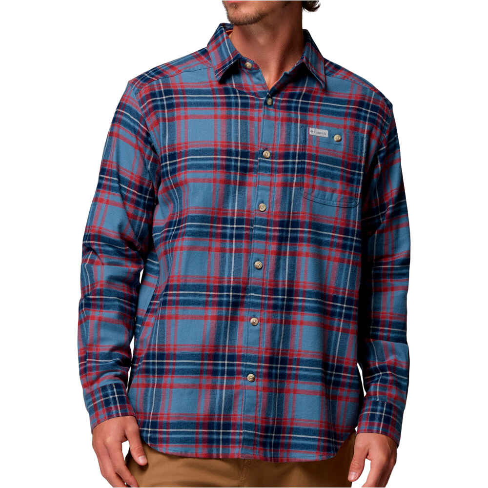 Columbia camisa montaña manga larga hombre Cornell Woods Flannel Long Sleeve Shirt vista frontal