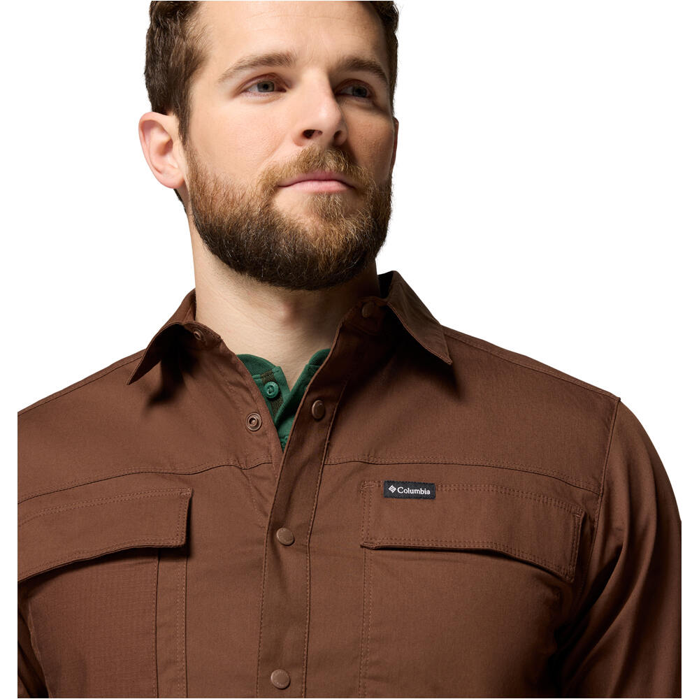 Columbia camisa montaña manga larga hombre Landroamer Twill LS Shirt vista detalle