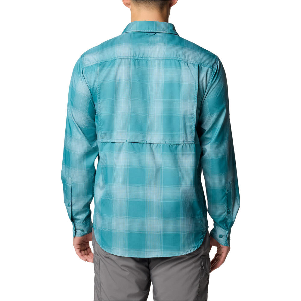 Columbia camisa montaña manga larga hombre Silver Ridge Utility Lite Plaid LS vista trasera