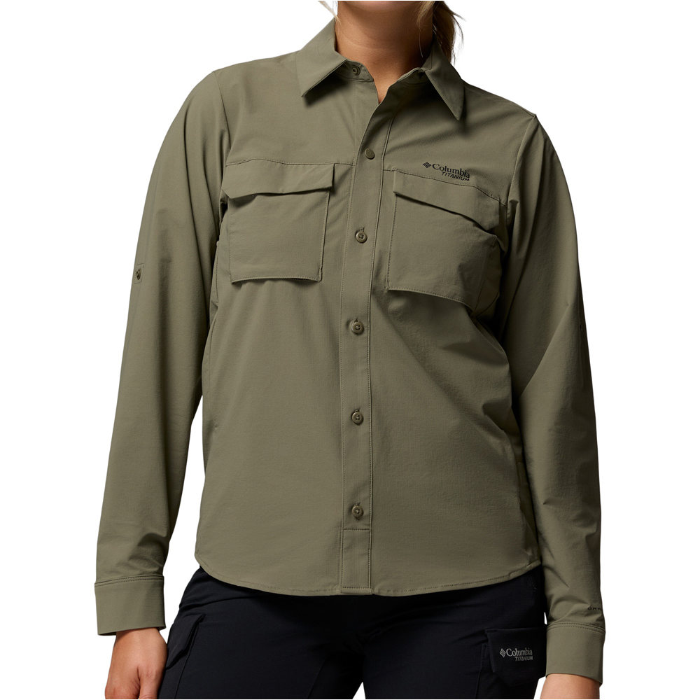 Columbia camisa montaña manga larga mujer Silver Ridge Elite EU Woven LS vista frontal