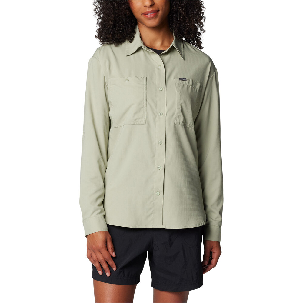 Columbia camisa montaña manga larga mujer Silver Ridge Utility LS Shirt vista frontal