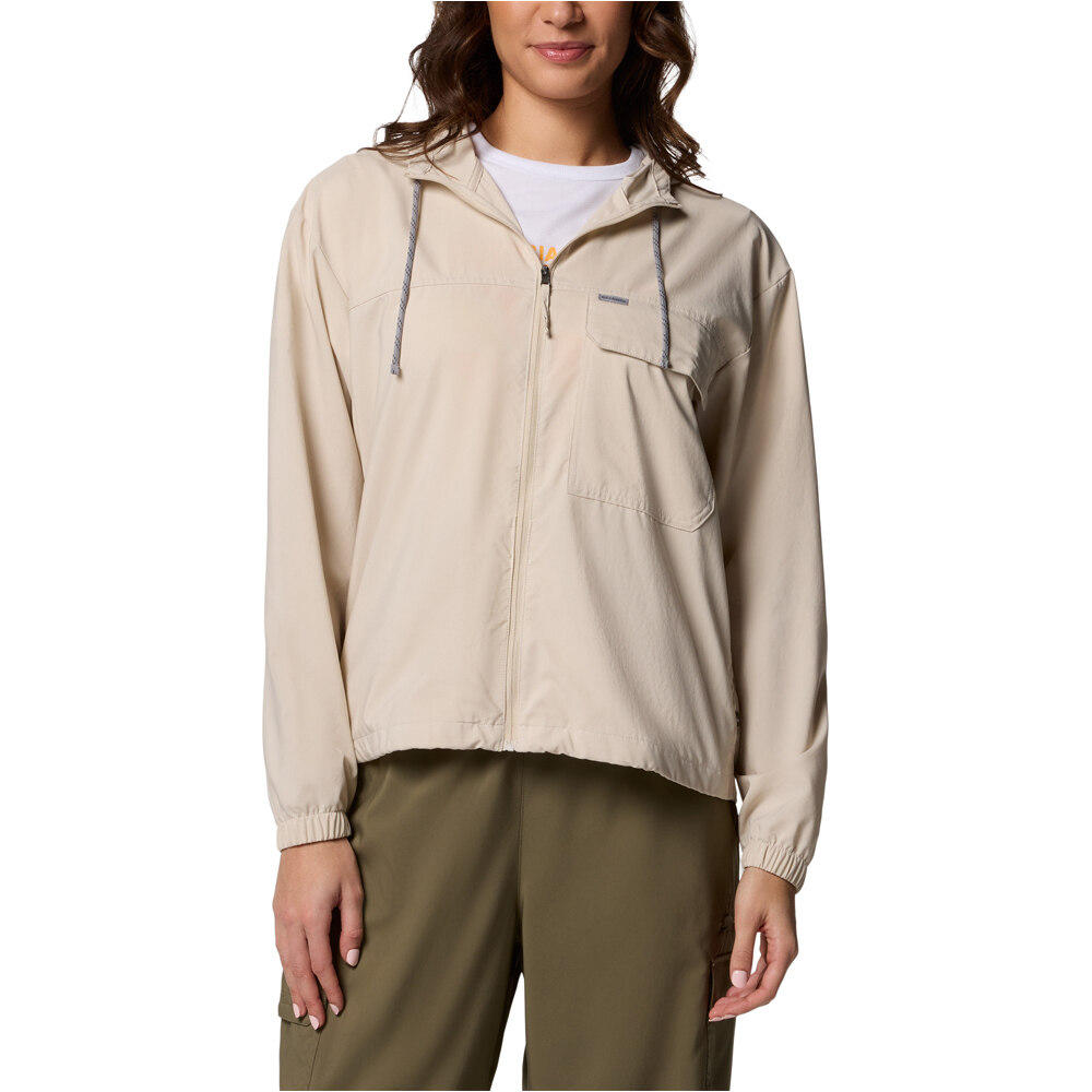 Columbia camisa montaña manga larga mujer Skien Valley Hooded LS Shirt vista frontal