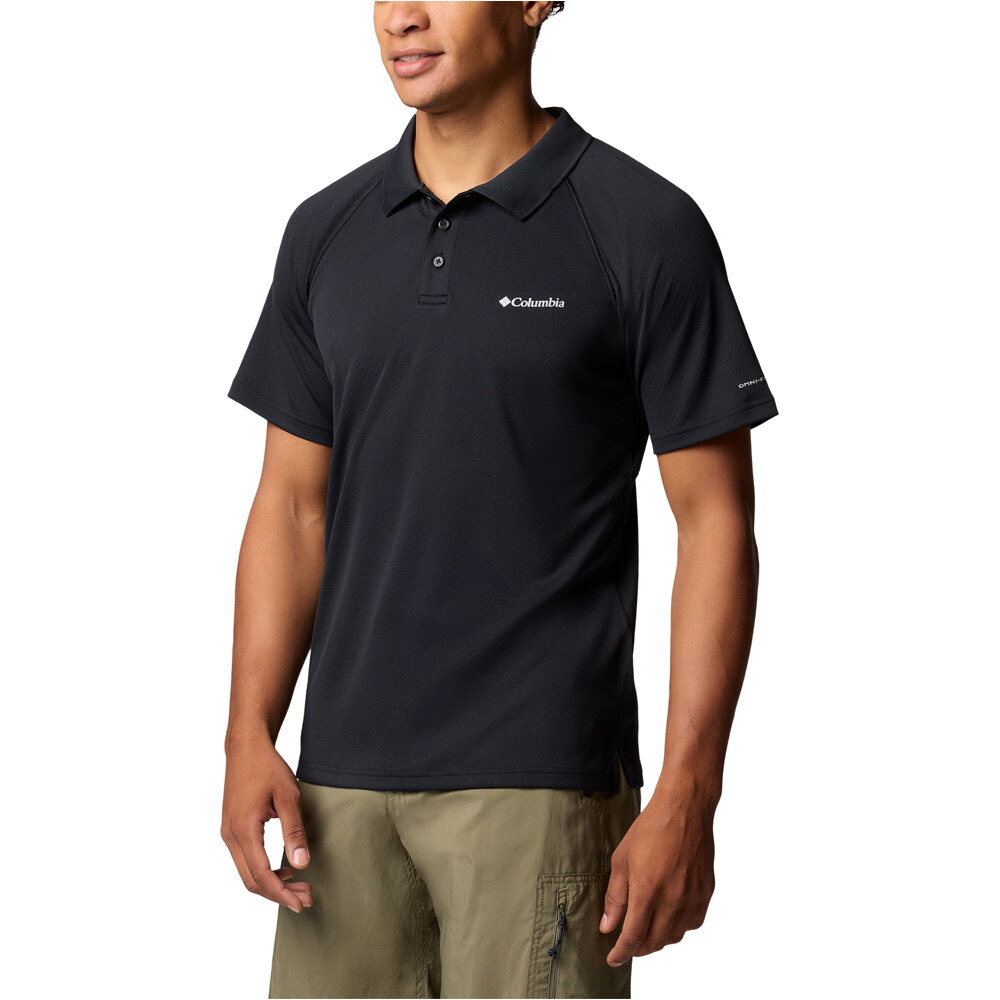 Columbia camiseta montaña manga corta hombre Alpine Chill Pro Polo vista detalle