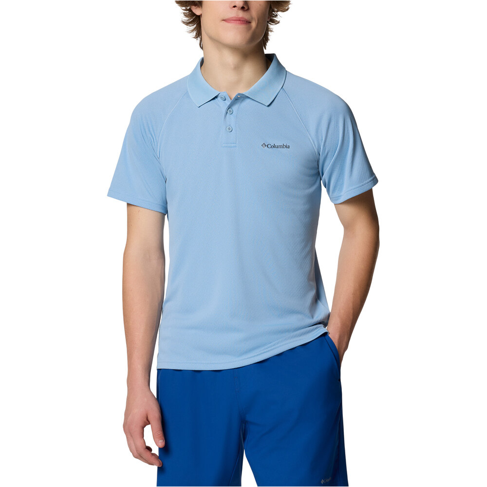 Columbia camiseta montaña manga corta hombre Alpine Chill Pro Polo vista frontal