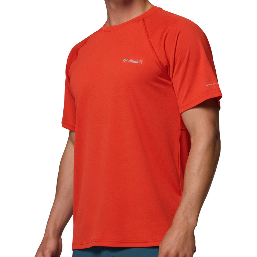 Columbia camiseta montaña manga corta hombre Alpine Chill Pro SS Crew vista detalle
