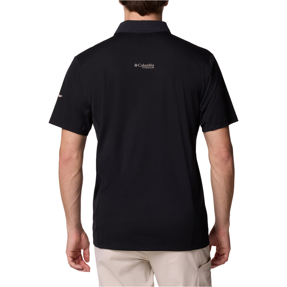 Columbia camiseta montaña manga corta hombre Cirque River Pro Polo vista trasera