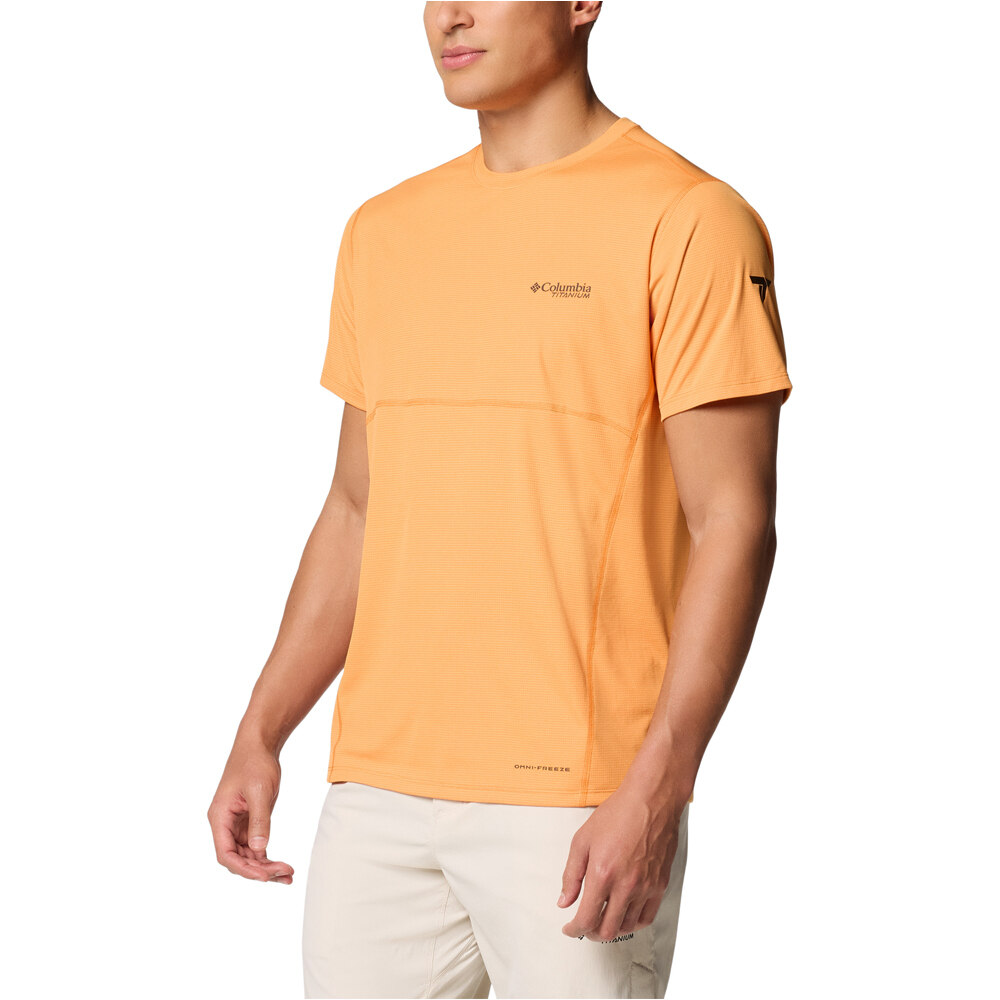 Columbia camiseta montaña manga corta hombre Cirque River  Pro SS Graphic Crew vista detalle