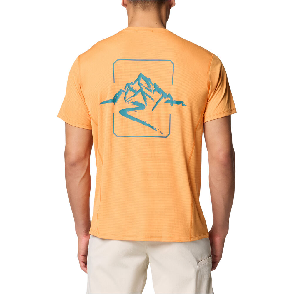Columbia camiseta montaña manga corta hombre Cirque River  Pro SS Graphic Crew vista trasera