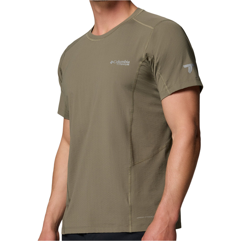 Columbia camiseta montaña manga corta hombre Diamond Peak Pro Short Sleeve vista detalle