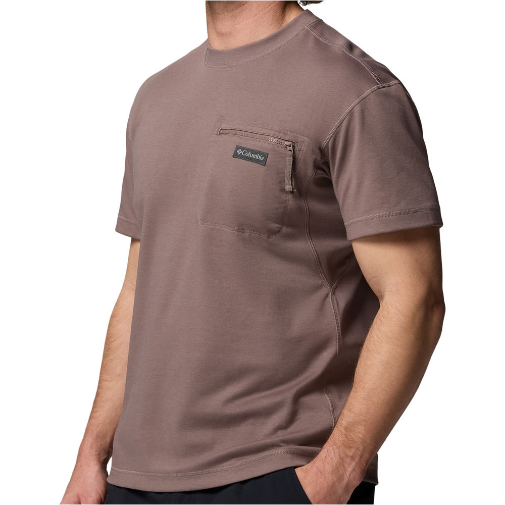 Columbia camiseta montaña manga corta hombre Echo Passage SS Crew vista detalle