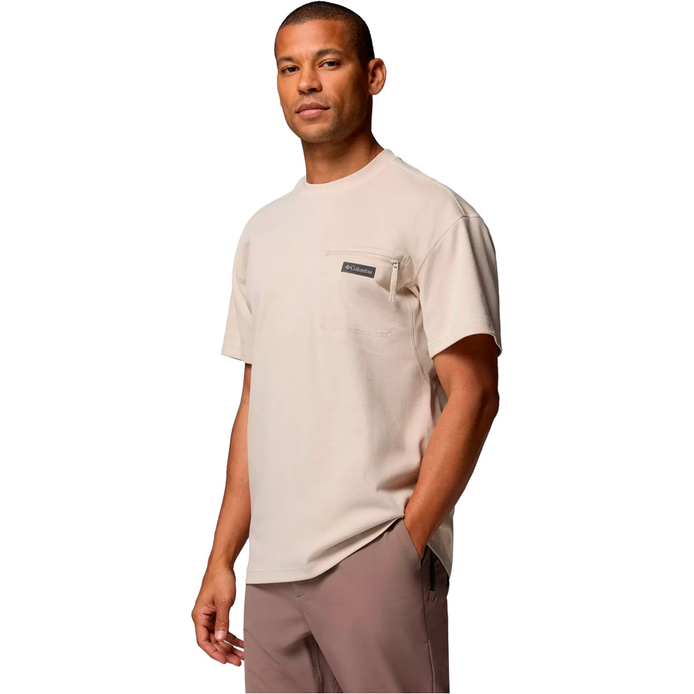 Columbia camiseta montaña manga corta hombre Echo Passage SS Crew vista detalle