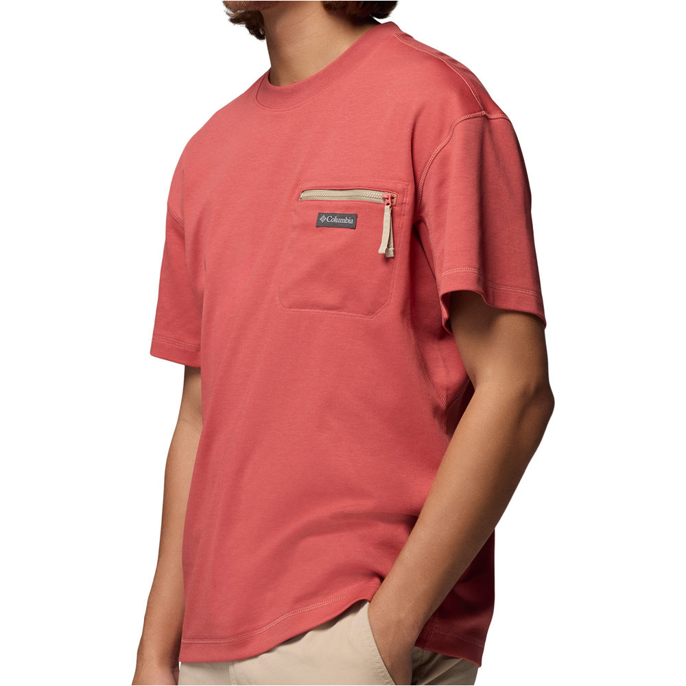 Columbia camiseta montaña manga corta hombre Echo Passage SS Crew vista detalle