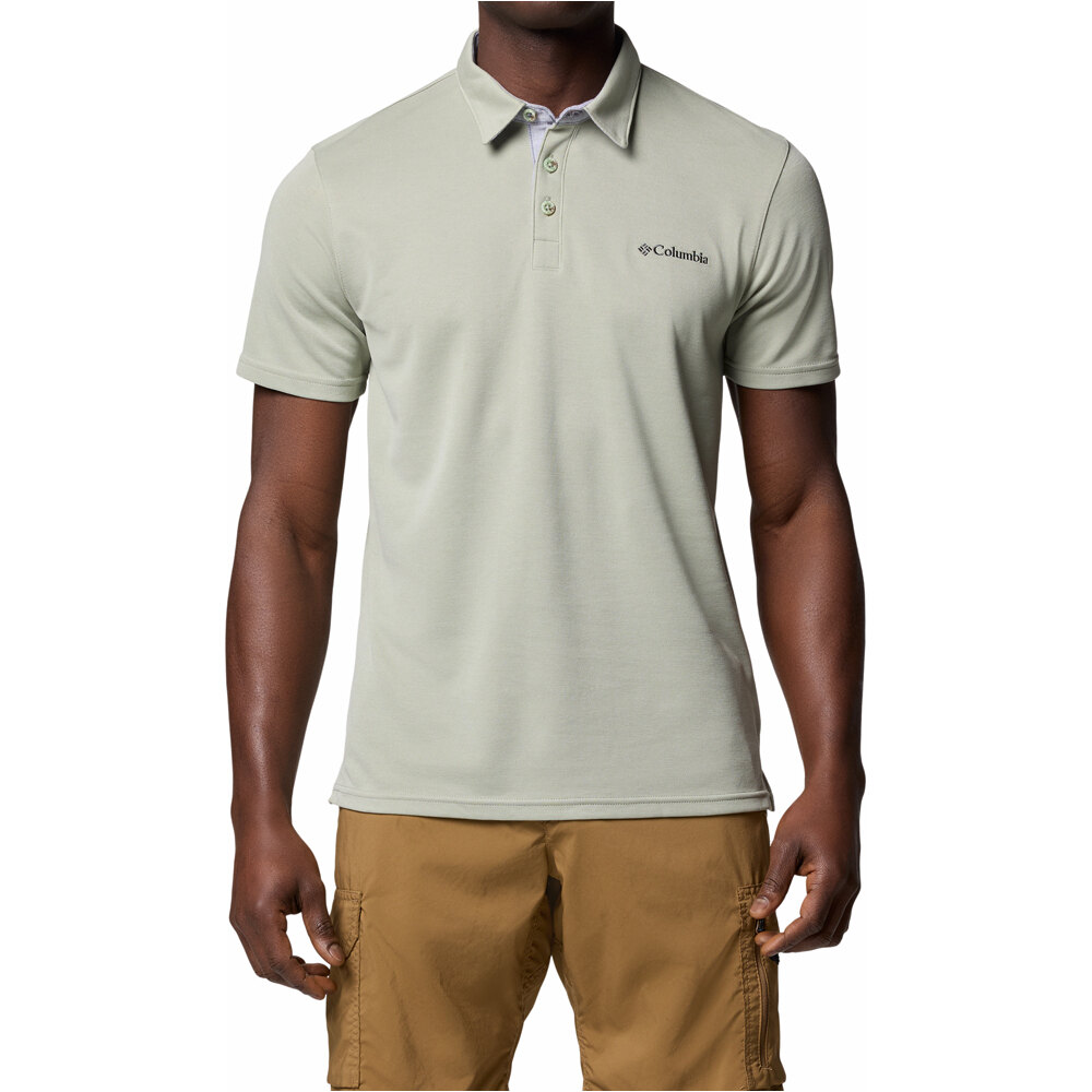 Columbia camiseta montaña manga corta hombre Nelson Point  Polo vista frontal