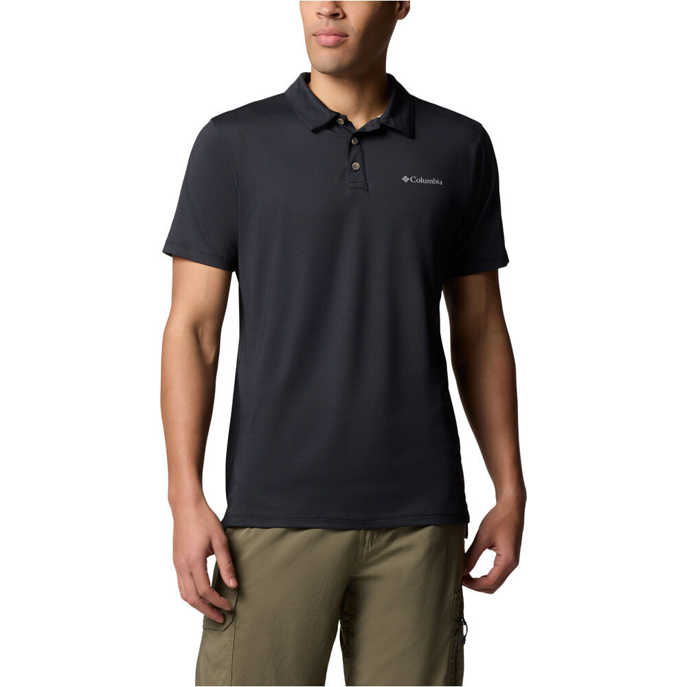 Columbia camiseta montaña manga corta hombre Tech Trail Utility Polo vista frontal