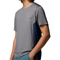 Columbia camiseta montaña manga corta hombre Three Pitch SS Crew vista detalle