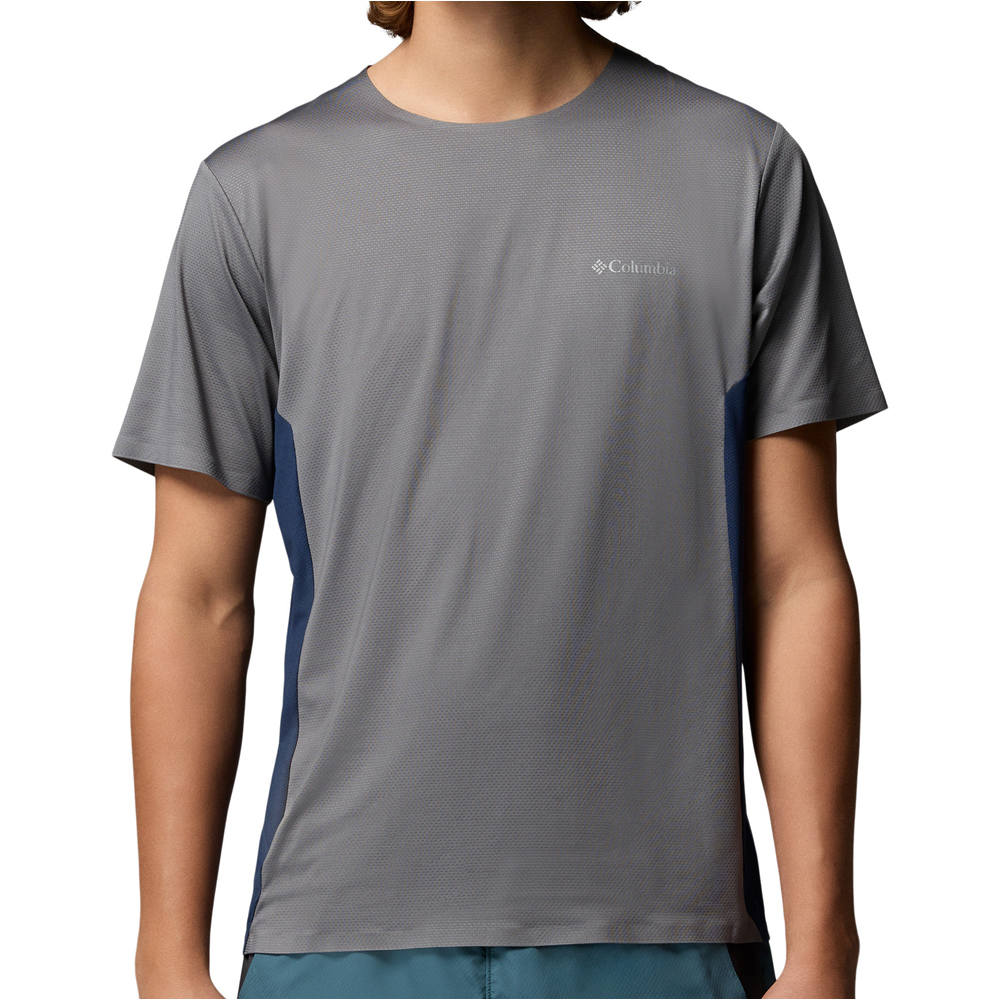 Columbia camiseta montaña manga corta hombre Three Pitch SS Crew vista frontal
