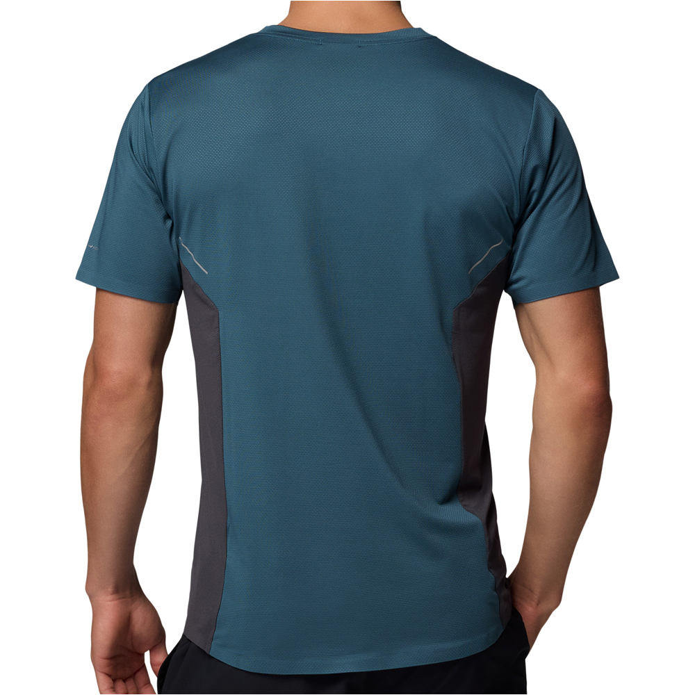 Columbia camiseta montaña manga corta hombre Three Pitch SS Crew vista trasera