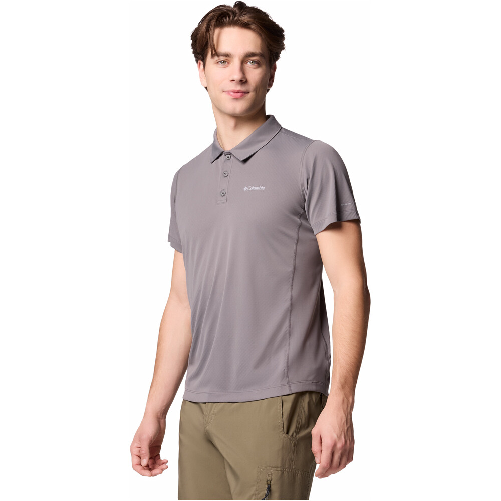 Columbia camiseta montaña manga corta hombre Zero Rules Light Polo vista detalle
