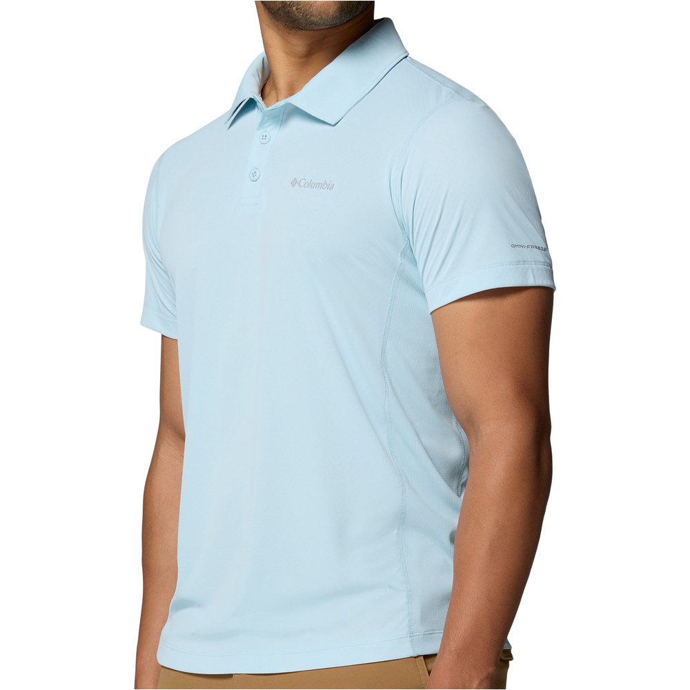 Columbia camiseta montaña manga corta hombre Zero Rules Light Polo vista detalle