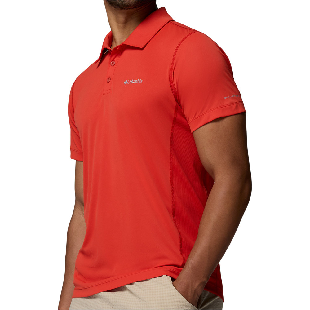 Columbia camiseta montaña manga corta hombre Zero Rules Light Polo vista detalle