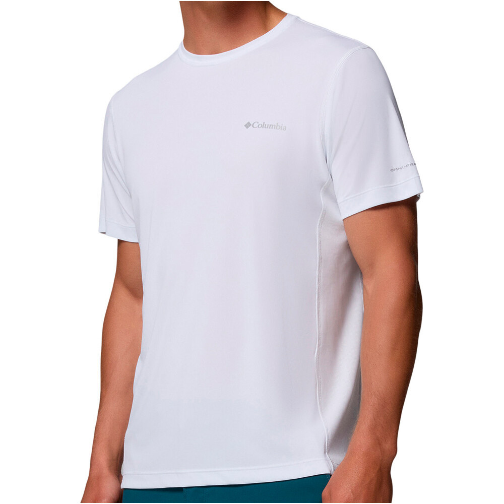 Columbia camiseta montaña manga corta hombre Zero Rules  Light SS Crew vista detalle