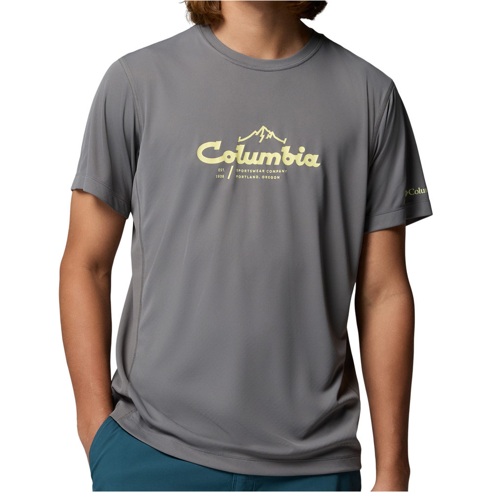 Columbia camiseta montaña manga corta hombre Zero Rules Light SS Graphic Crew vista frontal