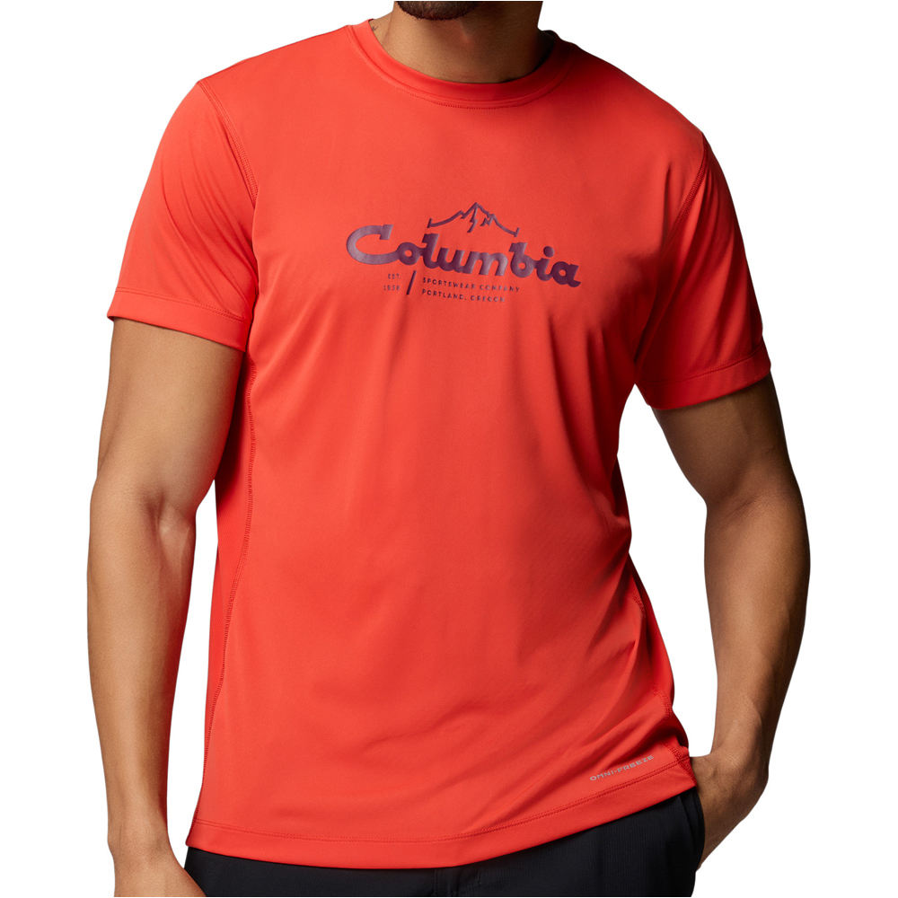 Columbia camiseta montaña manga corta hombre Zero Rules Light SS Graphic Crew vista frontal