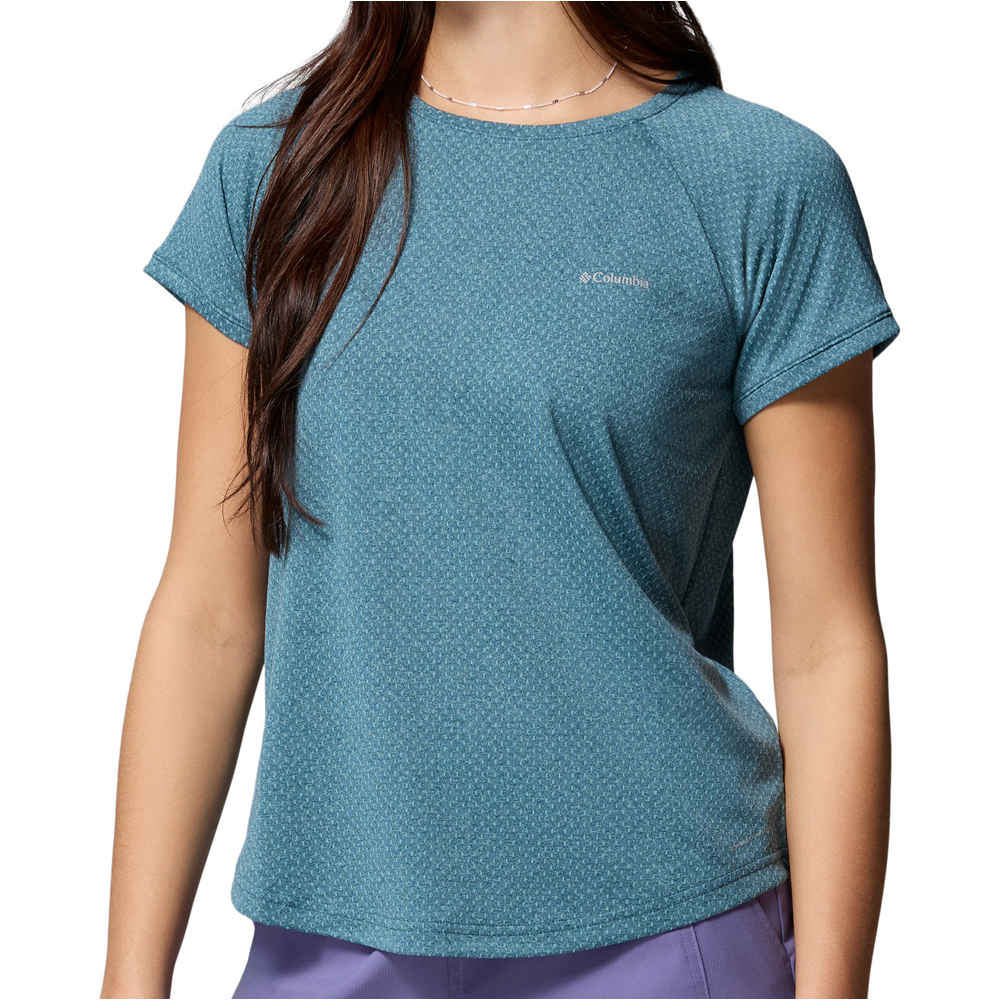 Columbia camiseta montaña manga corta mujer Bogata Bay  SS Tee vista detalle