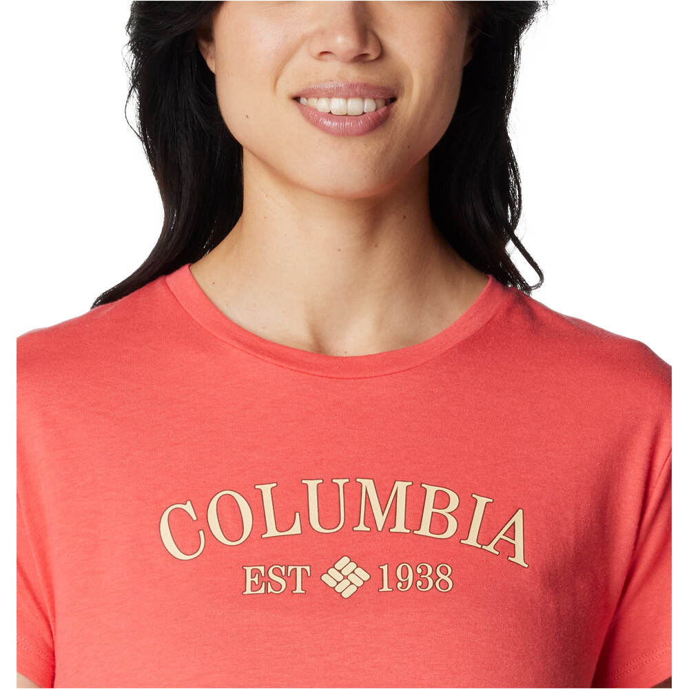 Columbia camiseta montaña manga corta mujer Columbia Trek SS Graphic Tee 04