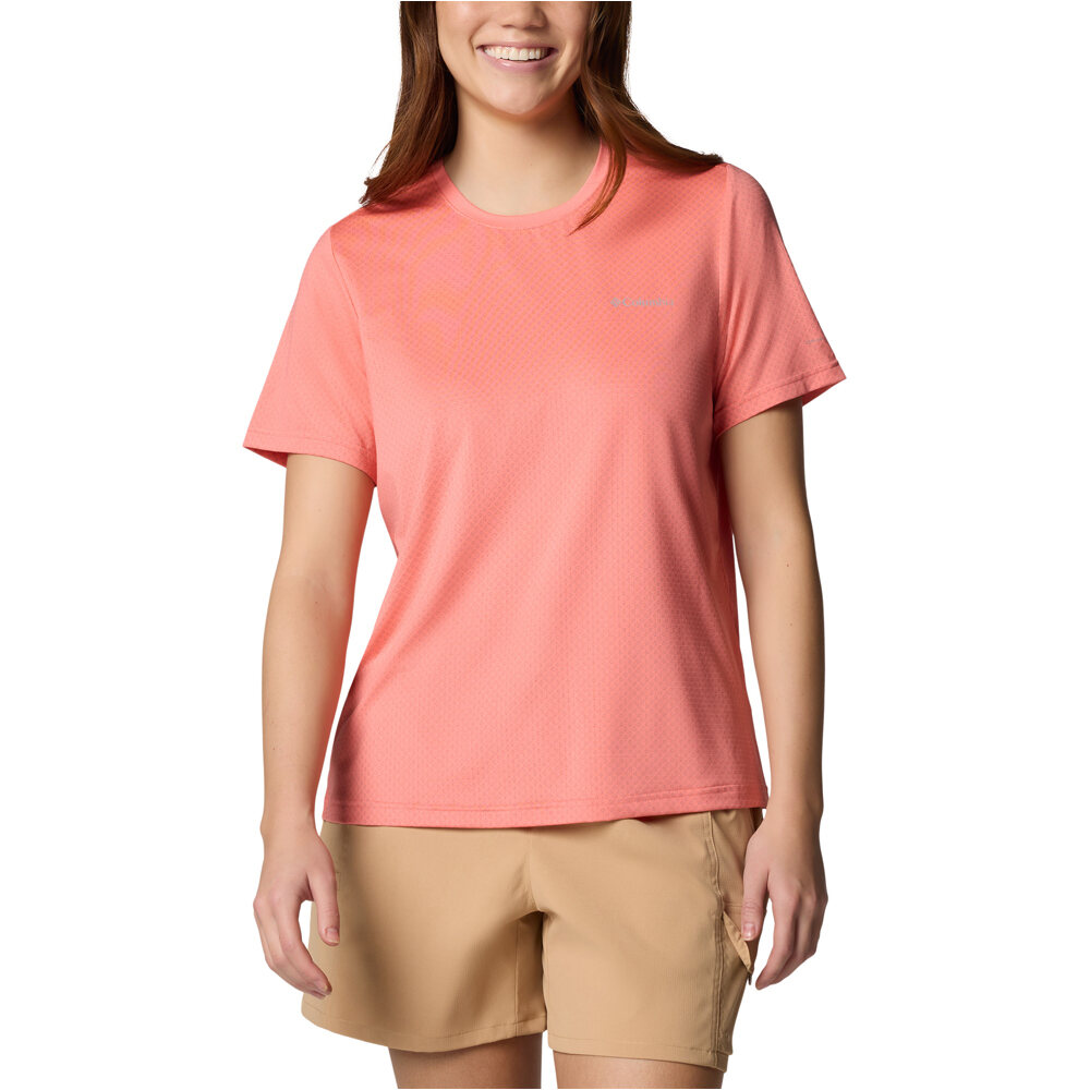 Columbia camiseta montaña manga corta mujer Wild Springs   SS vista frontal