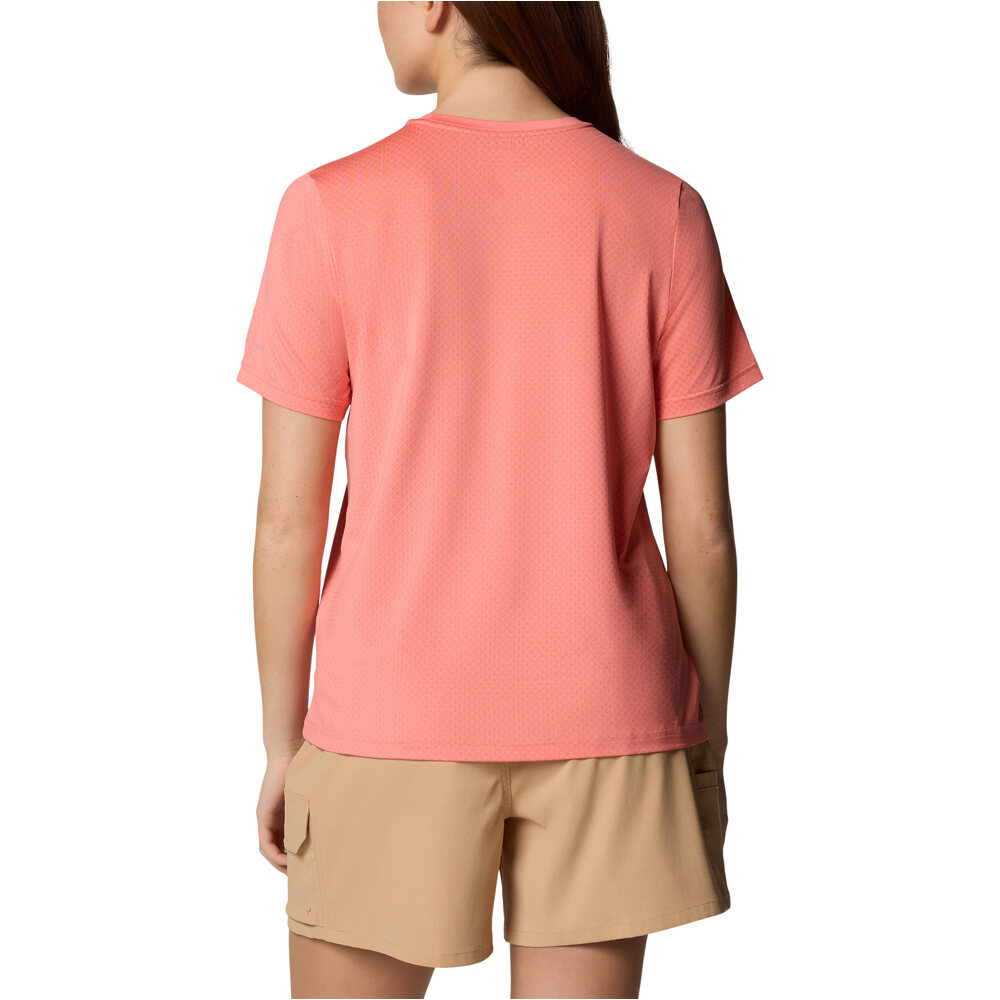 Columbia camiseta montaña manga corta mujer Wild Springs   SS vista trasera