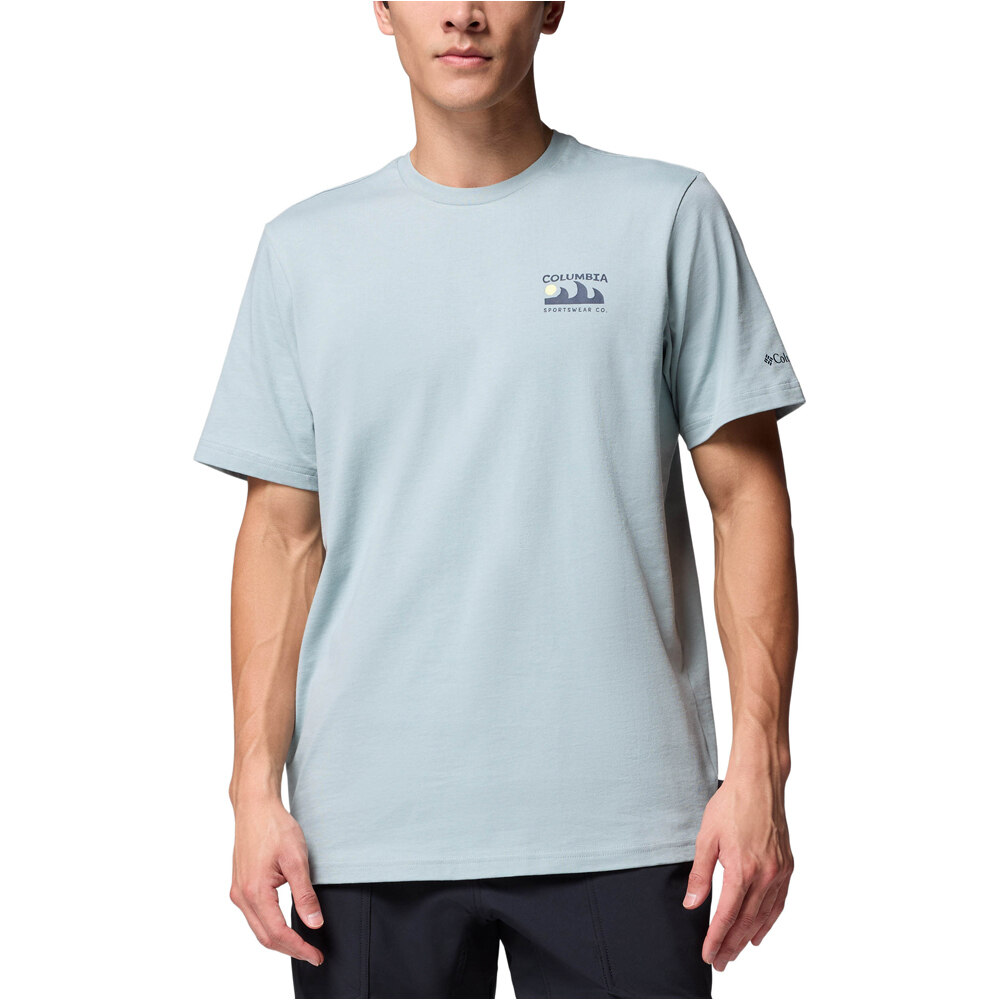 Columbia camiseta montaña manga corta niño Explorers Canyon Back SS Tee vista frontal