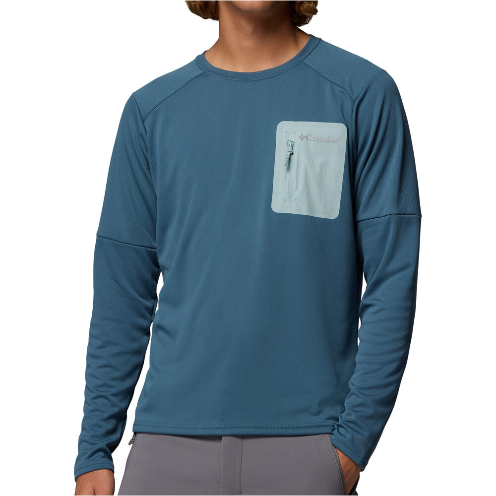 Columbia camiseta montaña manga larga hombre Columbia Tech Knit Long Sleeve Crew vista frontal
