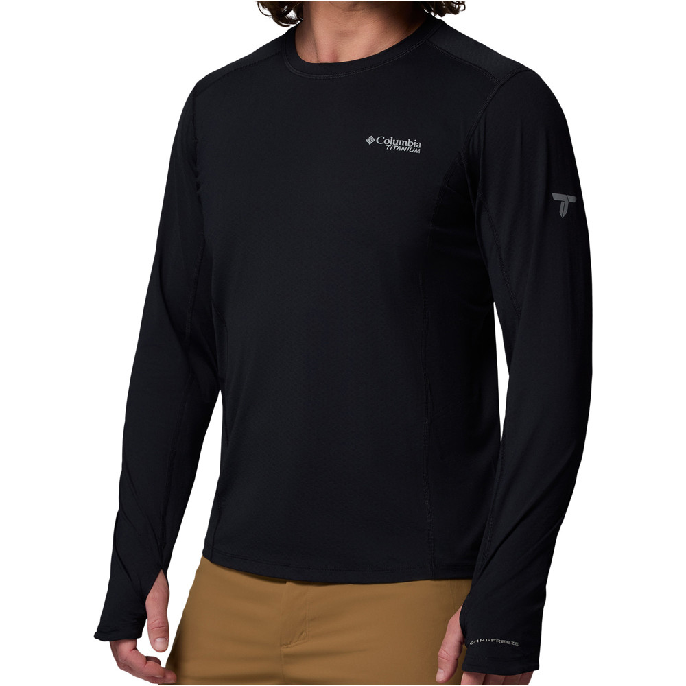 Columbia camiseta montaña manga larga hombre Diamond Peak Pro Long Sleeve Crew vista detalle
