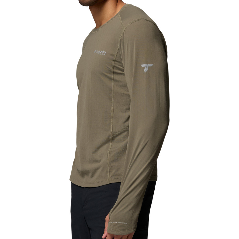 Columbia camiseta montaña manga larga hombre Diamond Peak Pro Long Sleeve Crew vista detalle