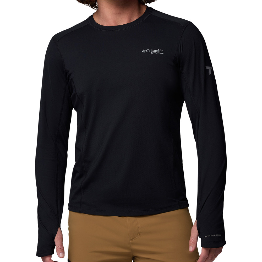 Columbia camiseta montaña manga larga hombre Diamond Peak Pro Long Sleeve Crew vista frontal