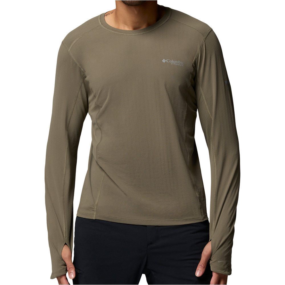 Columbia camiseta montaña manga larga hombre Diamond Peak Pro Long Sleeve Crew vista frontal